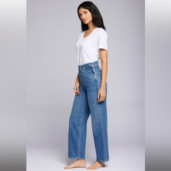 Current/Elliott The Caliper Crop Wide Leg Jean Sz 26 - Picture 7 of 15